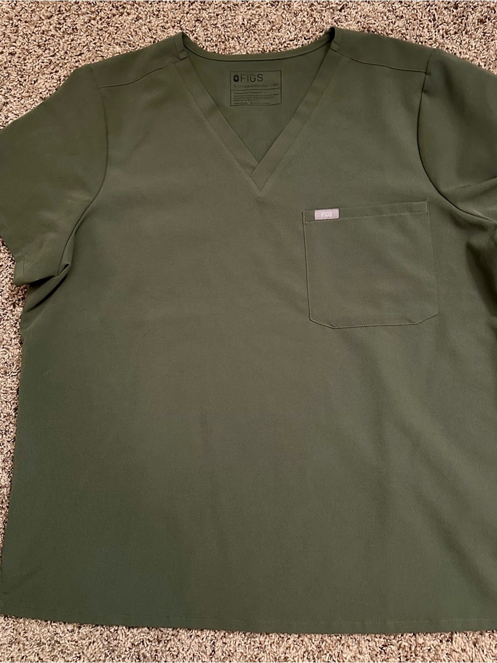 FIGS Catarina Scrub Top Moss XXL
